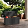 VisioGear Deck Boxes, 2-Piece 80 Gal Outdoor Storage Deck Box, Small Patio Storage Bin for Garden Tools, Black, 46.26"*18.7"*23.23" - 4 of 4