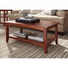 42" Shaker Cottage Wide Coffee Table Cherry - Alaterre Furniture: Hardwood Living Room Furniture with Fixed Shelf - 2 of 4