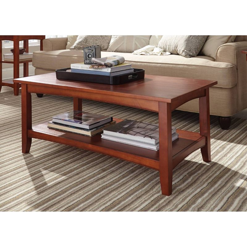42" Shaker Cottage Wide Coffee Table Cherry - Alaterre Furniture, 3 of 7