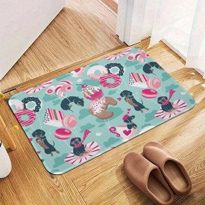 Pastel Cafe Sweet Love Dream Bathroom Rugs Winter Bath Mat Absorbent Non Slip Bathroom Mat Christmas Soft Floor Carpet 16x20 Inches - 1 of 1