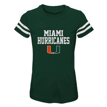 NCAA Miami Hurricanes Girls' Striped T-Shirt