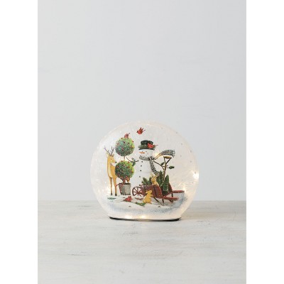 Sullivans Snowman Sidekick Figurine with Light Dome 7.5"H White