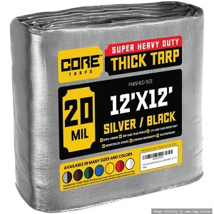 Core Tarps Heavy Duty 20 Mil Tarp Cover, UV Resistant, Rip Proof for Roof, Camping, Patio, Pool, Boat - 1 of 4