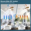 47 Inch Ceiling Fans with Lights and Remote 6-Speeds Noiseless Reversible DC Motor, 3CCT, ABS Blades Ceiling Fan for Outdoor Indoor Farmhouse Patio - 2 of 4