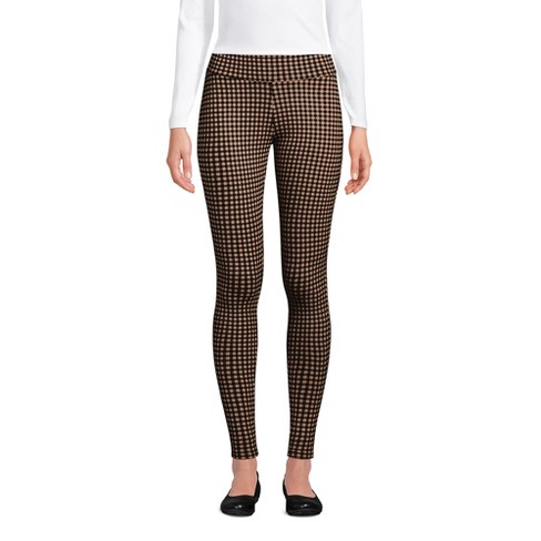Lands' End Women's Petite Starfish Mid Rise Knit Leggings - X-large - Warm  Brown/black Small Check : Target