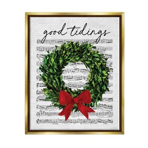 Stupell Industries Good Tidings Holiday Wreath, 17'' x 21'' - 1 of 4