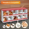 Chicken Nesting Box, 10-Compartment Metal - with Egg Collection Box & Large Vent Holes for Egg Production - 2 of 4