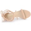 Allegra K Women's Woven Lace Up Strappy Stiletto Heel Sandals - 4 of 4