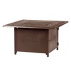 42" Square Aluminum 55000 BTUs Propane Ornate Fire Table with 2 Covers - Oakland Living
 - 2 of 4