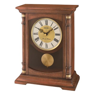 Seiko Baron Pendulum Chime Mantel Clock - Brown