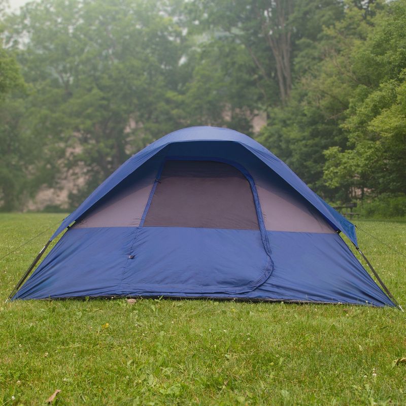 Wakeman Outdoors 5 Person Camping Dome Tent, Blue, 5 of 8