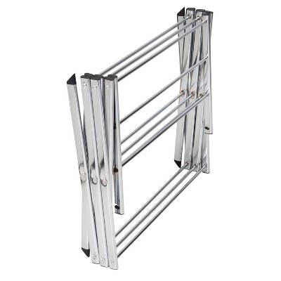 Chrome Slim-Profile Collapsible Clothes Drying Rack