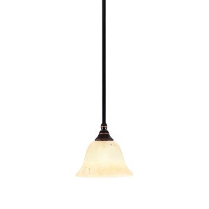 Toltec Lighting Any 1 - Light Pendant in  Black Copper with 7" Italian Marble Shade - 1 of 1