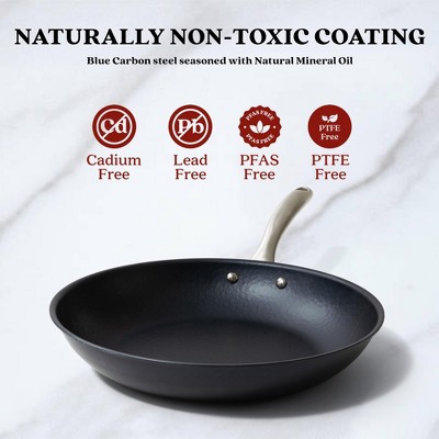 Alva 11" Black Carbon Steel Nonstick Frying Pan Skillet