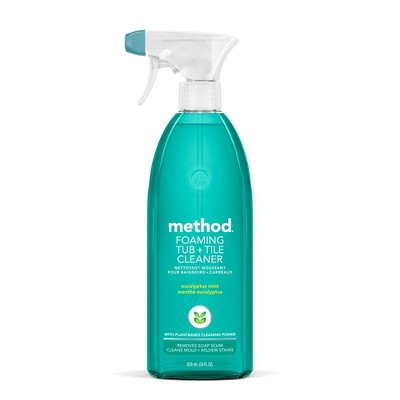 Method Cleaning Products Foaming Bathroom Cleaner Eucalyptus Mint Spray Bottle 28 fl oz