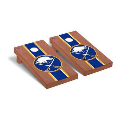 NHL Buffalo Sabres Premium Cornhole Board Rosewood Stripe Version