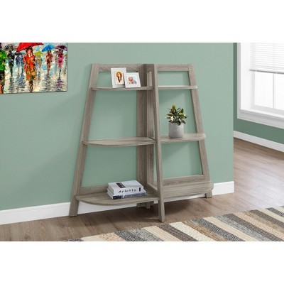 TOAOTBNBO 3 Tier Ladder Storage Bookcase, Small Bookshelf with Middle Beam Display Freestanding Shelves for Home Office