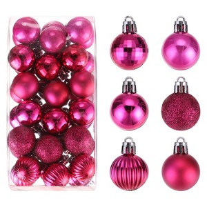 Unique Bargains Shatterproof Home Party Decorative Christmas Tree Hanging Ball Ornaments 36 Pcs - 1 of 4