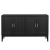 NicBex 60" Modern Sideboard,Kitchen Storage Cabinets with 4 Doors and 2 Removable Shelves,Antique Black/White/Black - 2 of 4