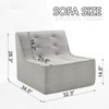 32.3" Single Bean Bag Chair, Comfy Fireside Chair with Foam Filler, Floor Sofa Chair, Lounge Accent Chair for Living Room Bedroom Apartment - 3 of 4