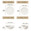 vancasso 16-Piece White Polka Dot Embossed Ceramic Set - Playful yet Sophisticated Tableware - 2 of 4