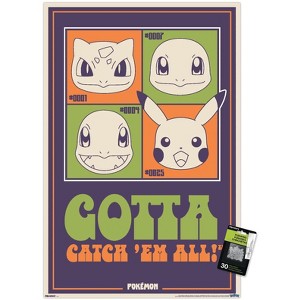 Trends International Pokemon: Groovy Vibes - Gotta Catch 'Em All! Unframed Wall Poster Prints - 1 of 4
