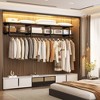 Besiost 2-Tier Clothing Rack with Hanging Rod, Clothing Shelves with Top Shelf - 2 of 4