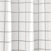 Urban Square Grid 100% Lined Back Tab/Rod Pocket Blackout Window Curtain Panels White/Gray 42X84 Set - 4 of 4