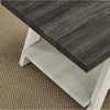 Roundhill Furniture Athens Contemporary Two-Tone Wood Shelf Side Table in Weathered Charcoal and Beige - image 3 of 3