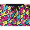 MTV Womens' Music Television Neon Cassette Tape Sleep Pajama Set Short Multicolored - 3 of 4