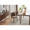 Modern Dining Chair Set of 2, Upholstered Accent Side Chairs, Fabric Side Dining Room Chairs with Wood Legs for Kitchen Dining Room Restaurant - 3 of 4