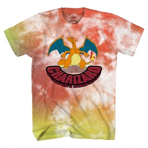Pokemon Boys Charizard Game Shirt - Gotta Catch Em All - Official Tie Dye T-Shirt - 1 of 4