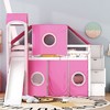 PAGED Twin Size Loft Bed with Storage Stairs, Wooden Bed Frame with Tower, Tent and Guardrail, Modern Bunk Bed for Boy and Girl - 2 of 4