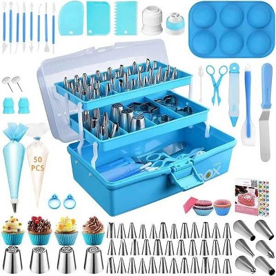 236-Piece Cake Decorating Kit w/Storage Case, Premium Icing Piping Bags and Tips Set for Fondant Cupcake Cookie Frosting, Baking Tools for Beginners