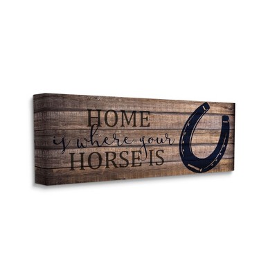 Stupell Industries Home Is Where Your Horse Farm Wood Texture Design