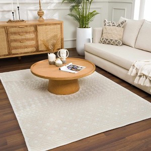 Hauteloom Drago White Washable Area Rug - 1 of 4