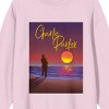 Charlie Parker Purple Sunset Art Crew Neck Long Sleeve Cradle Pink Adult Sweatshirt - 2 of 2