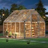 Polycarbonate Walk-in Greenhouse with Aluminum Frame, Lockable Door and Adjustable Roof Vent,Green Houses for Outside Garden Backyard 8*10FT - 2 of 4
