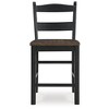 Signature Design by Ashley Valebeck Counter Height Bar Stool, Set of 2, Black/Brown - 3 of 4