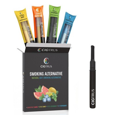 Cigtrus Quit Smoking Inhaler – Nicotine-Free, Smokeless, Natural Craving Relief & Habit Replacement for Smokers & Vapers, Non-Electric Variety 4-Pack