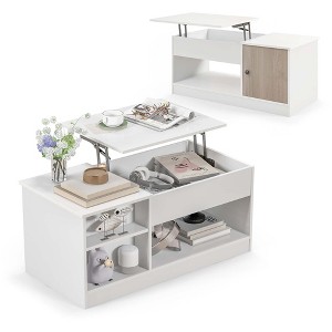 Costway Lift-Top Coffee Table Modern Cocktail Table with Lift Tabletop for Home Office - 1 of 4
