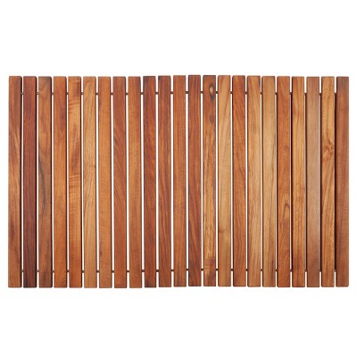 Nordic Teak Oiled Finish Indoor/Outdoor Bath Mat 31.4" x 19.6"