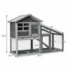 Costway 58'' Wooden Rabbit Hutch Large Chicken Coop Weatherproof Indoor & Outdoor Use - 2 of 4