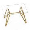 NicBex Modern Dining Table for 2-4 with Clear Tempered Glass Top and Metal Legs, Small Kitchen Table for Dining Room, Living Room - 3 of 4