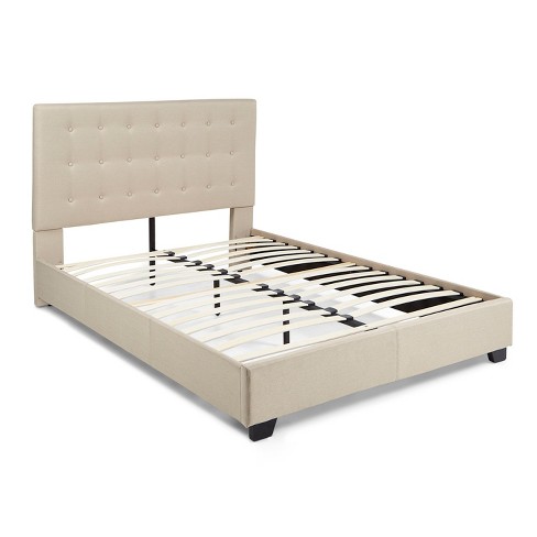 Glenwillow Home Sebright Upholstered Platform Bed In Taupe, Queen Size ...