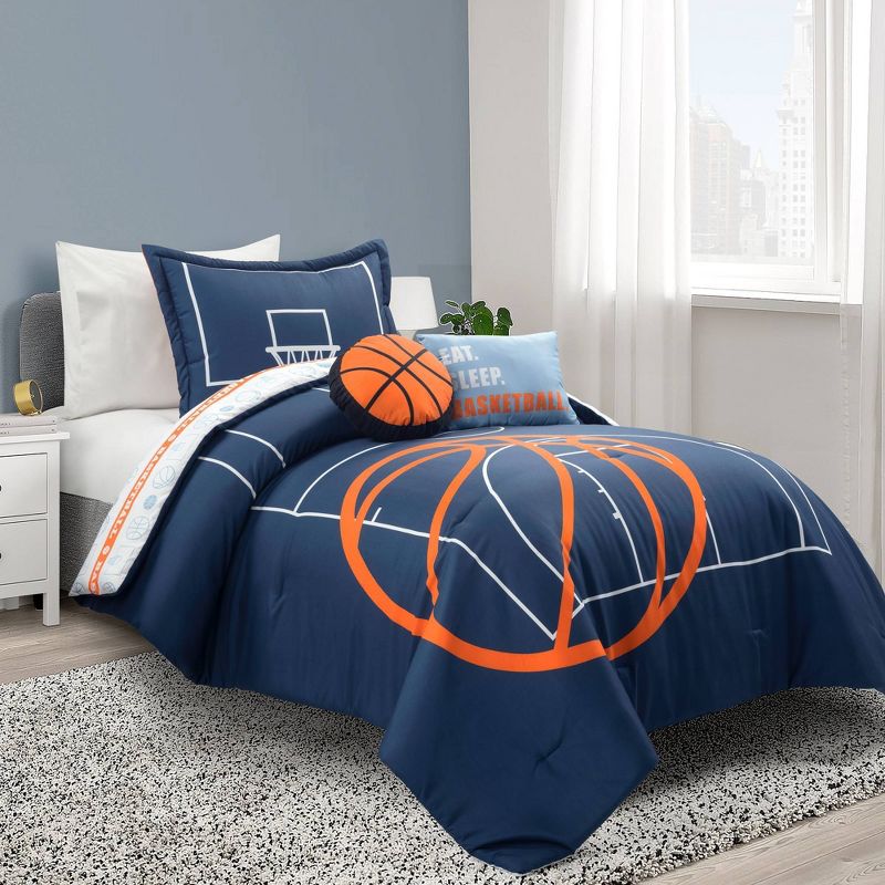 Kids' Basketball Game Reversible Oversized Comforter - Lush Décor, 1 of 11
