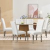 CLIHOME Set of 2 Modern Dining Chairs with Plush Velvet Upholstery, Sturdy Stainless Steel Legs & S-Shaped Springs - Ergonomic Support - 3 of 4