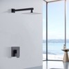 WOWOW Single Handle 1-Spray Shower Faucet 1.8 GPM with High Pressure Valve in Brushed Nickel - 4 of 4