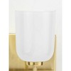 Progress Lighting Moore 1-Light Bath in Satin Brass, Opal Glass Shade - 2 of 4