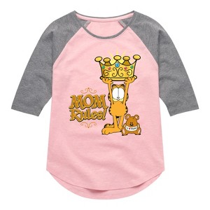 Girls' - Nickelodeon - Mother's Day Shirt Tail Raglan Graphic T-shirt - 1 of 4